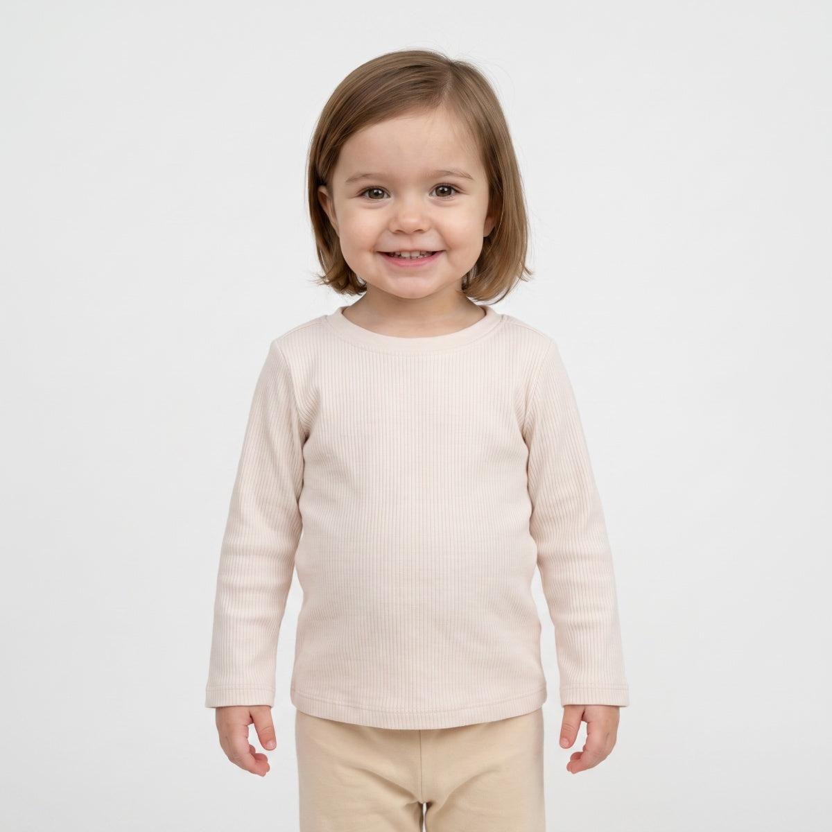 Baby Unisex Off White and Peach Cotton T-Shirts Pack of 2 Regular Fit Casual Kids T-Shirts