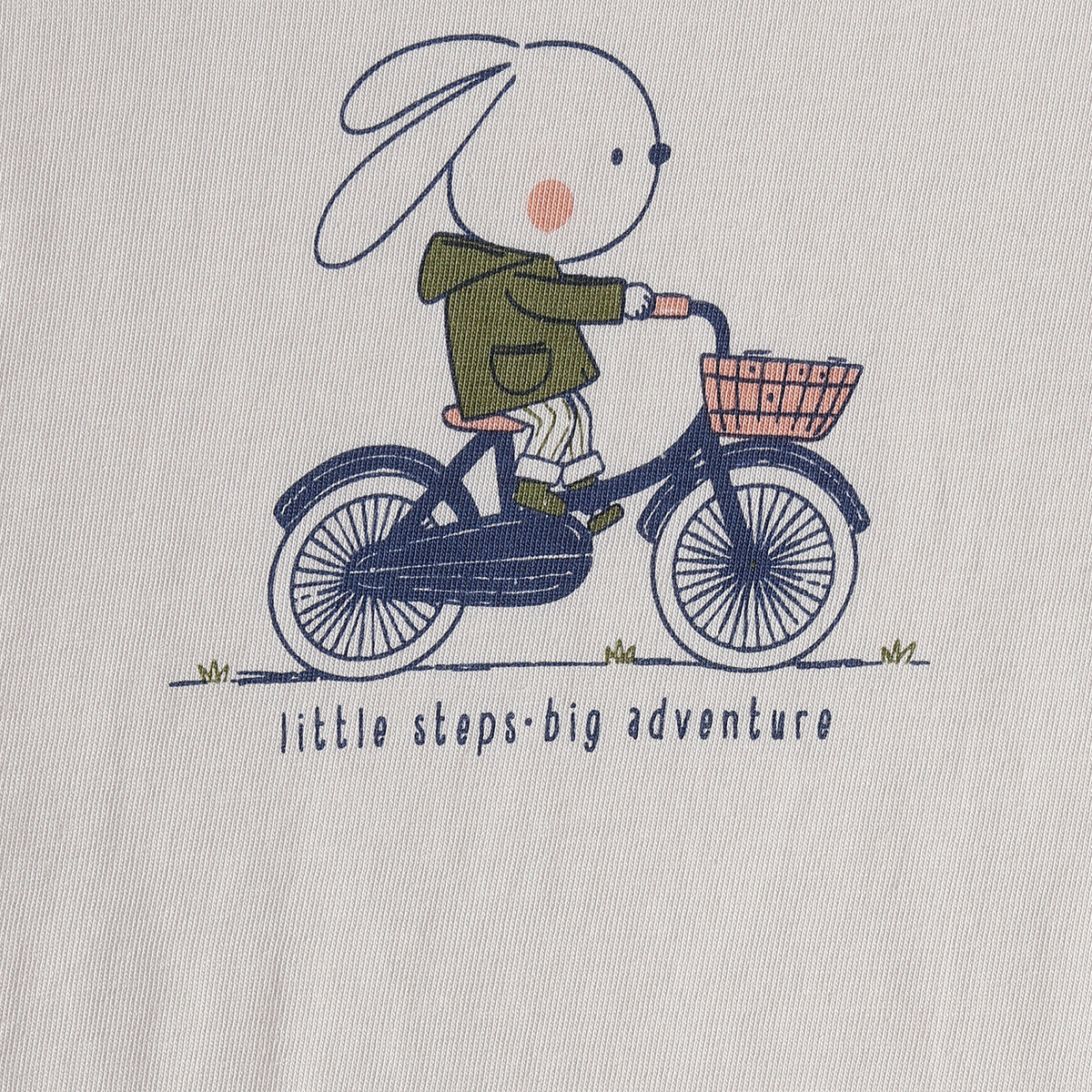 Baby Unisex Cream Cotton Bunny T-Shirt Regular Fit Casual Wear
