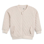 Boys Beige Cotton Blend Quilted Jacket Regular Fit Winter Wear