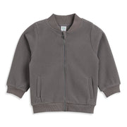 Boys Charcoal Cotton Blend Zip Jacket Regular Fit Winter Wear
