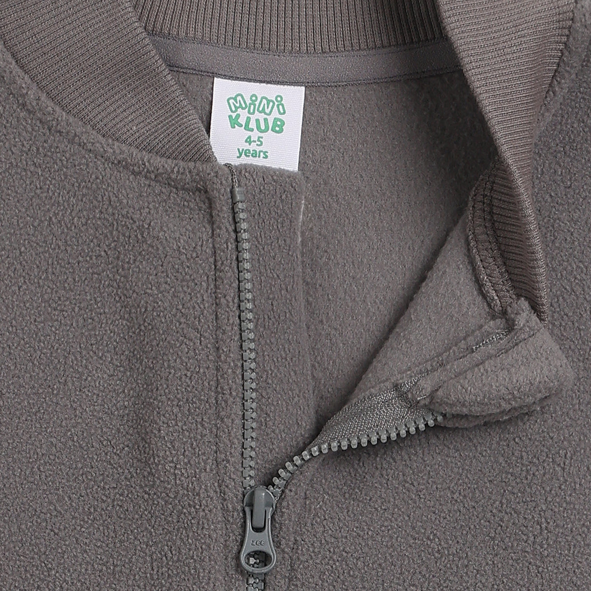 Boys Charcoal Cotton Blend Zip Jacket Regular Fit Winter Wear