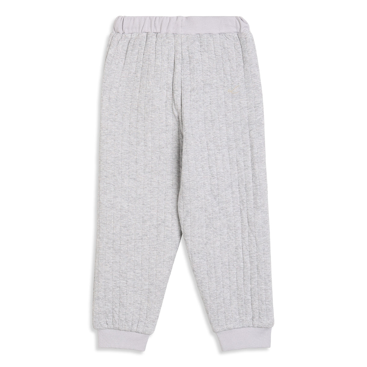 Boys Light Grey Textured Joggers Regular Fit Casual Wear
