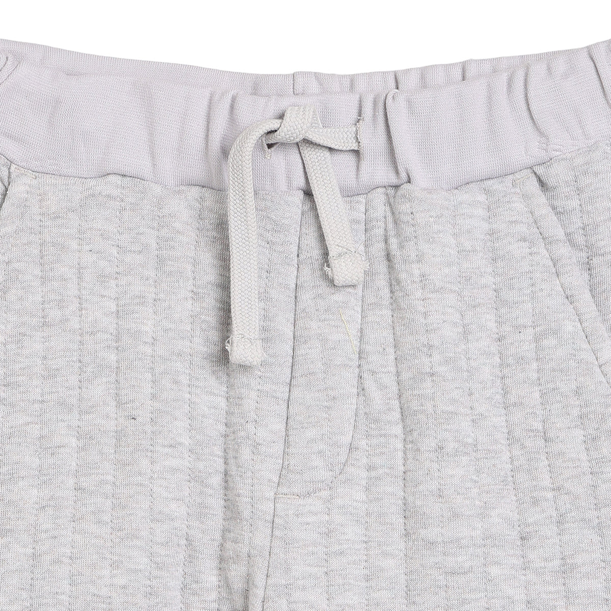 Boys Light Grey Textured Joggers Regular Fit Casual Wear