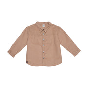 Boys Beige Cotton Corduroy Shirt Regular Fit Casual Kids Shirt