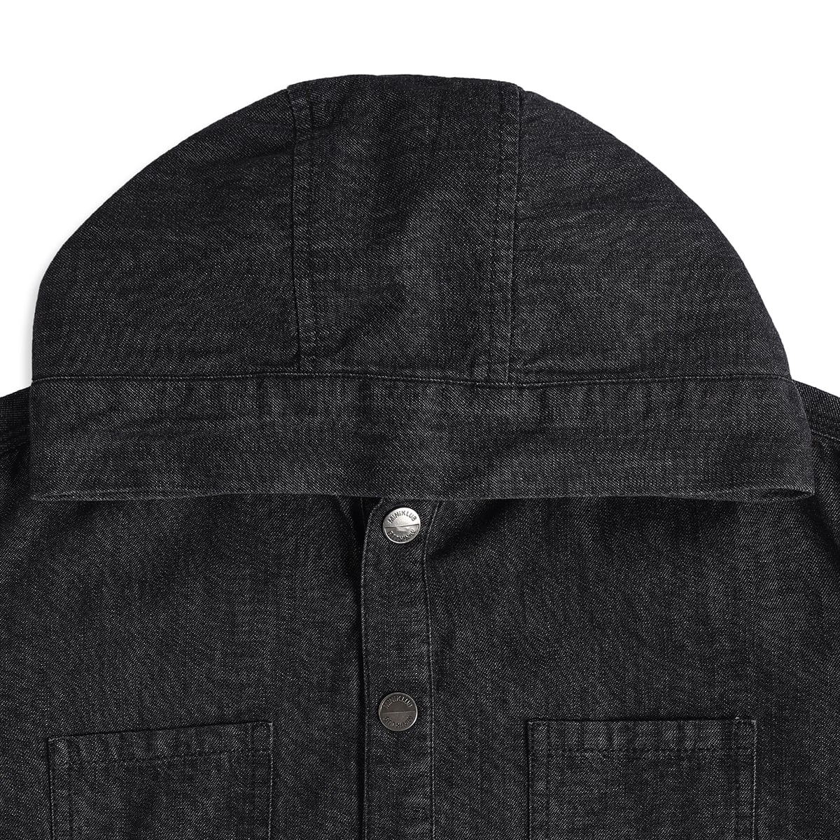 Baby Boys Black Cotton Blend Hooded Denim Shirt Regular Fit Casual Wear
