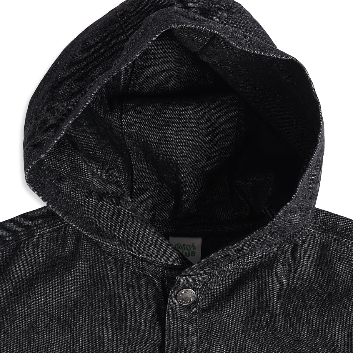 Baby Boys Black Cotton Blend Hooded Denim Shirt Regular Fit Casual Wear