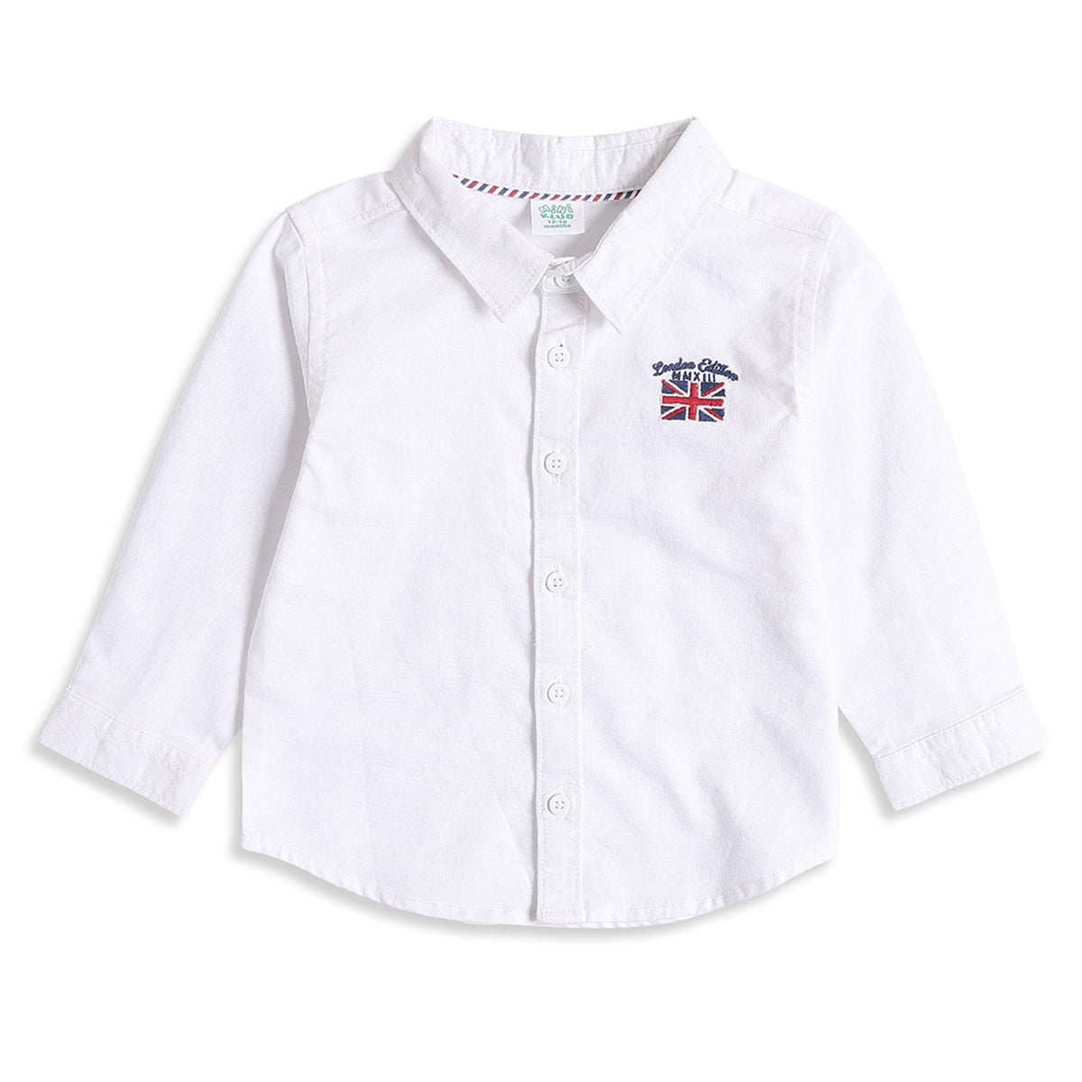 Boys White Cotton Oxford Shirt Regular Fit Casual Wear