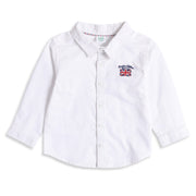 Boys White Cotton Oxford Shirt Regular Fit Casual Wear