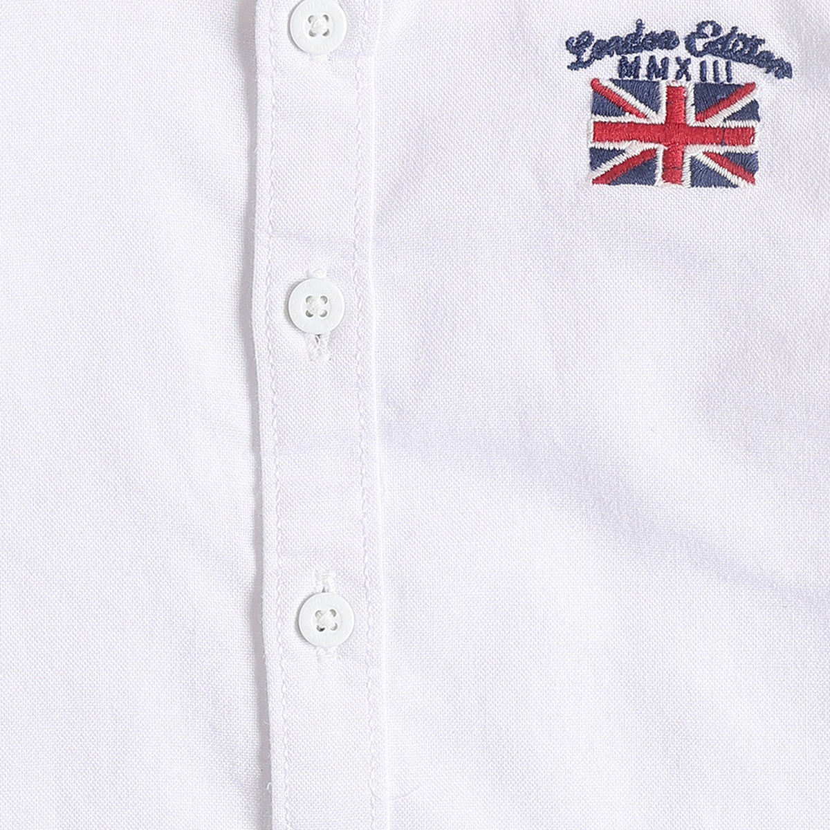 Boys White Cotton Oxford Shirt Regular Fit Casual Wear