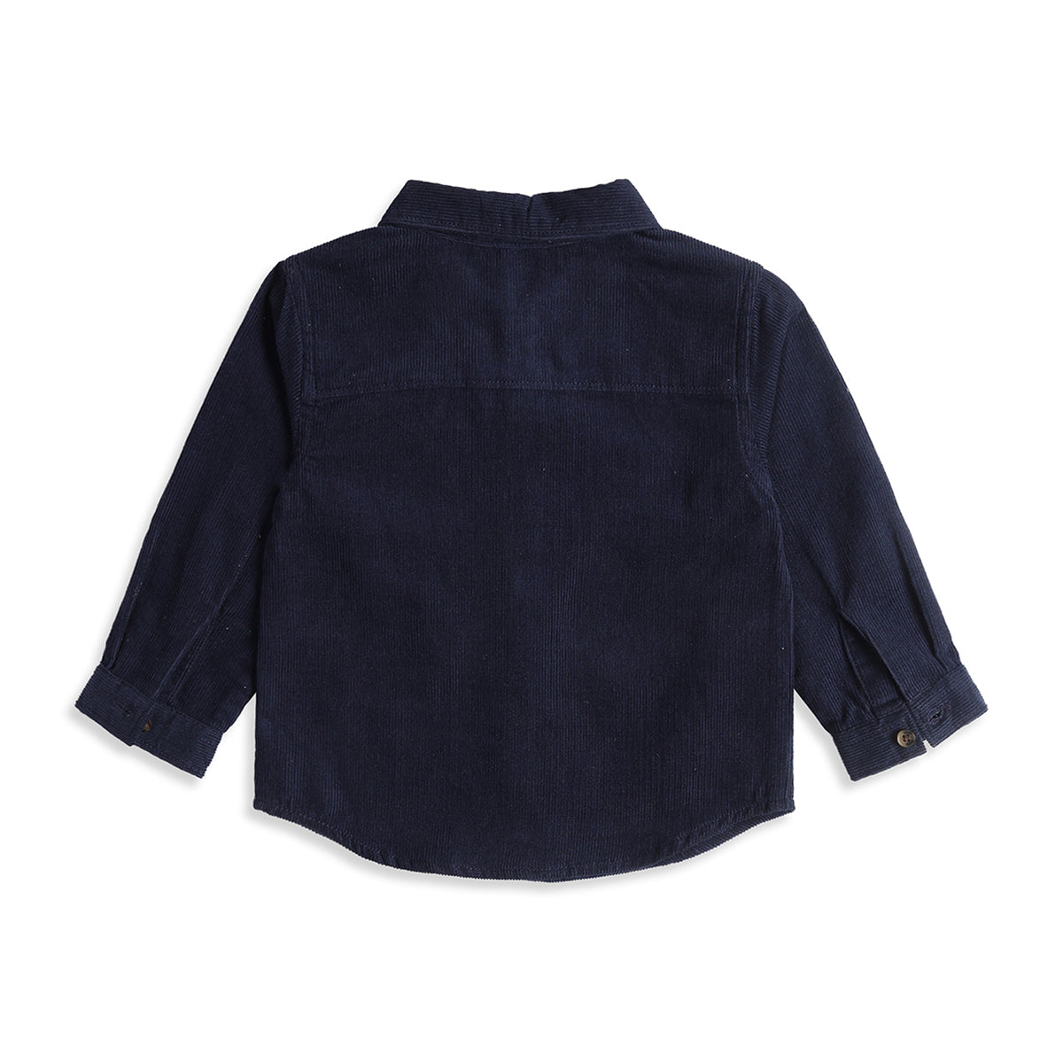 Boys Navy Cotton Corduroy Shirt Regular Fit Casual Wear