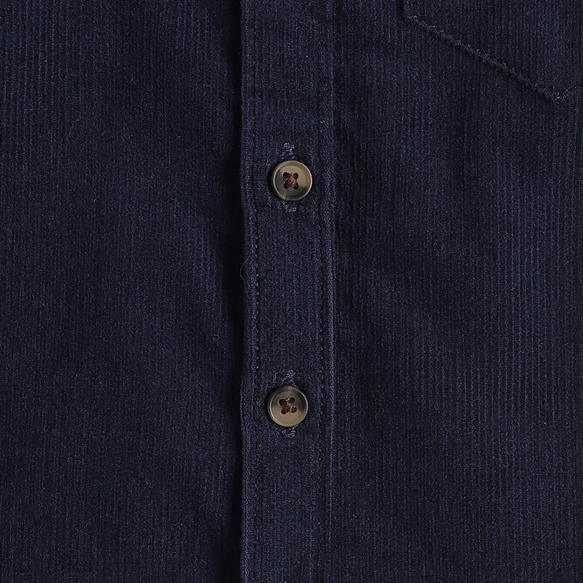 Boys Navy Cotton Corduroy Shirt Regular Fit Casual Wear