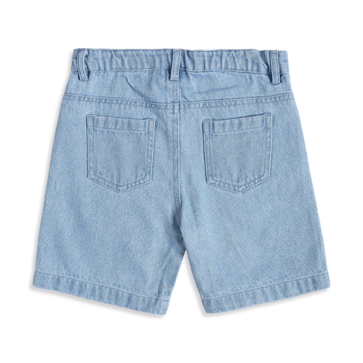 Baby Boys Blue Cotton Denim Graphic Print Shorts Regular Fit Casual Wear