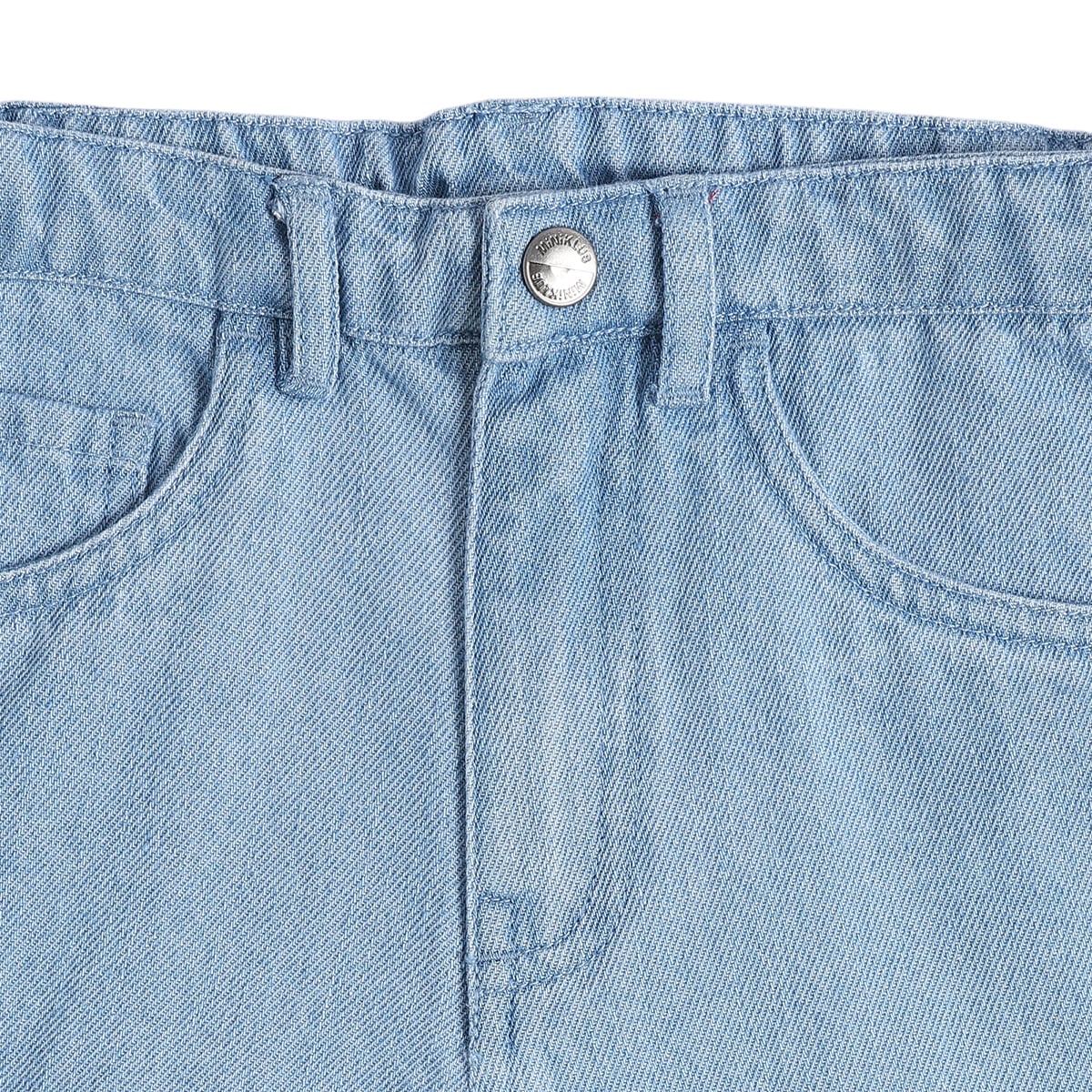 Baby Boys Blue Cotton Denim Graphic Print Shorts Regular Fit Casual Wear