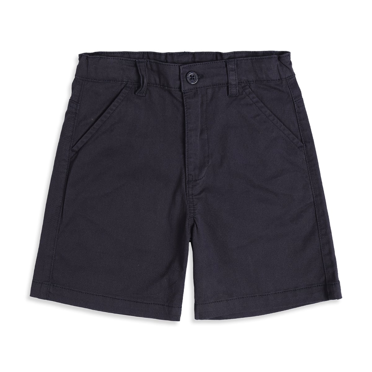 Baby Boys Navy Blue Cotton Solid Shorts Regular Fit Casual Wear
