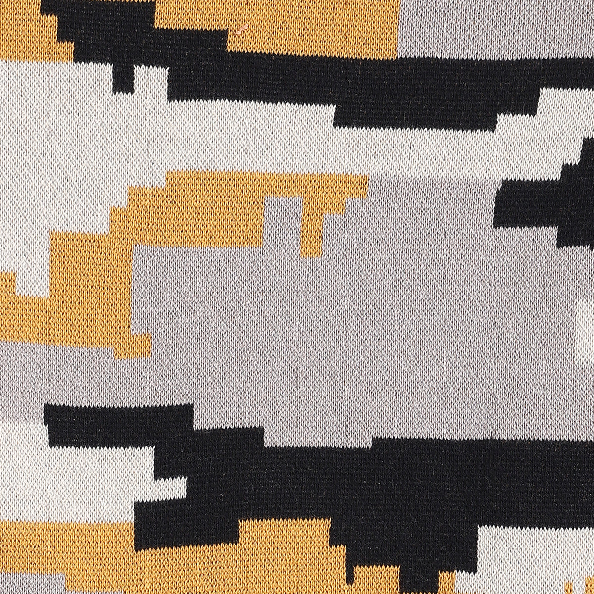 Boys Mustard, Black and Grey Knit Camouflage Sweater Casual Winter Wear