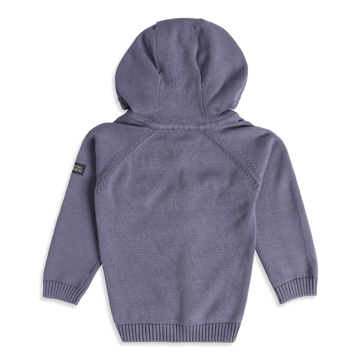 Baby Boys Slate Grey Cotton Blend Hooded Sweater Regular Fit