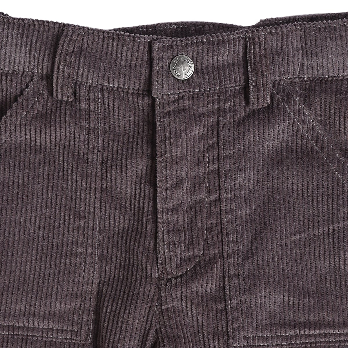 Baby Boys Dark Grey Cotton Blend Solid Corduroy Pant Regular Fit Casual Wear
