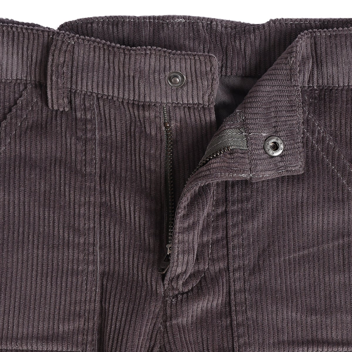 Baby Boys Dark Grey Cotton Blend Solid Corduroy Pant Regular Fit Casual Wear