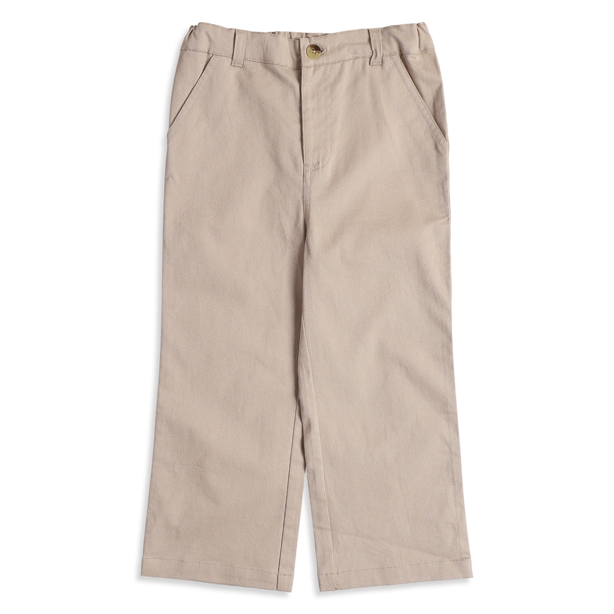 Boys Beige Woven Regular Fit Casual Wear