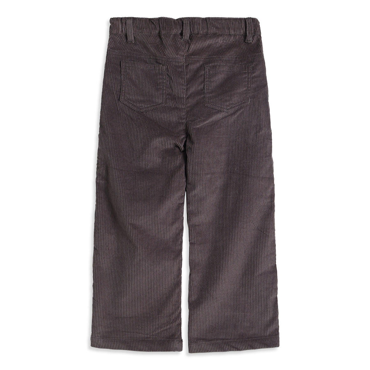Boys Charcoal Cotton Corduroy Pants Wide-Leg Casual Wear
