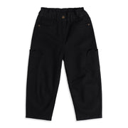Baby Girls Black Cotton Blend Denim Pant Regular Fit Casual Wear