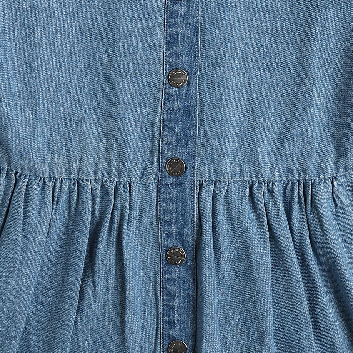 Baby Girls Blue Denim Dress Regular Fit .