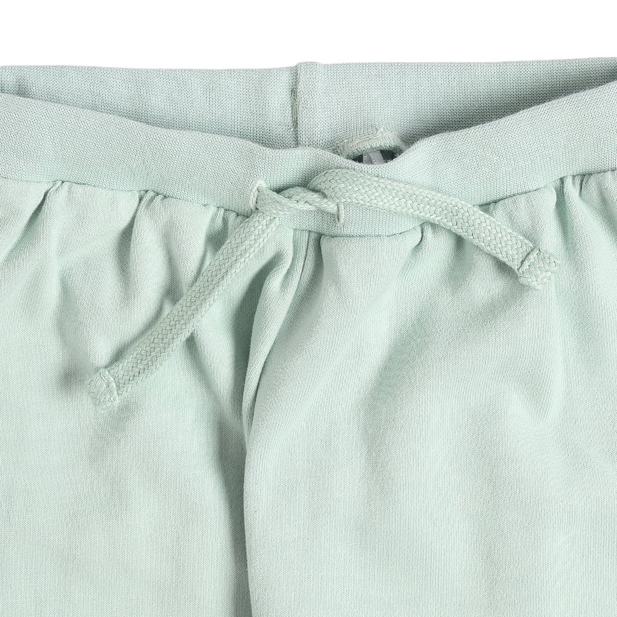 Baby Girls Mint Green Cotton Blend Floral Embroidered Cargo Jogger Pants Regular Fit Casual Wear