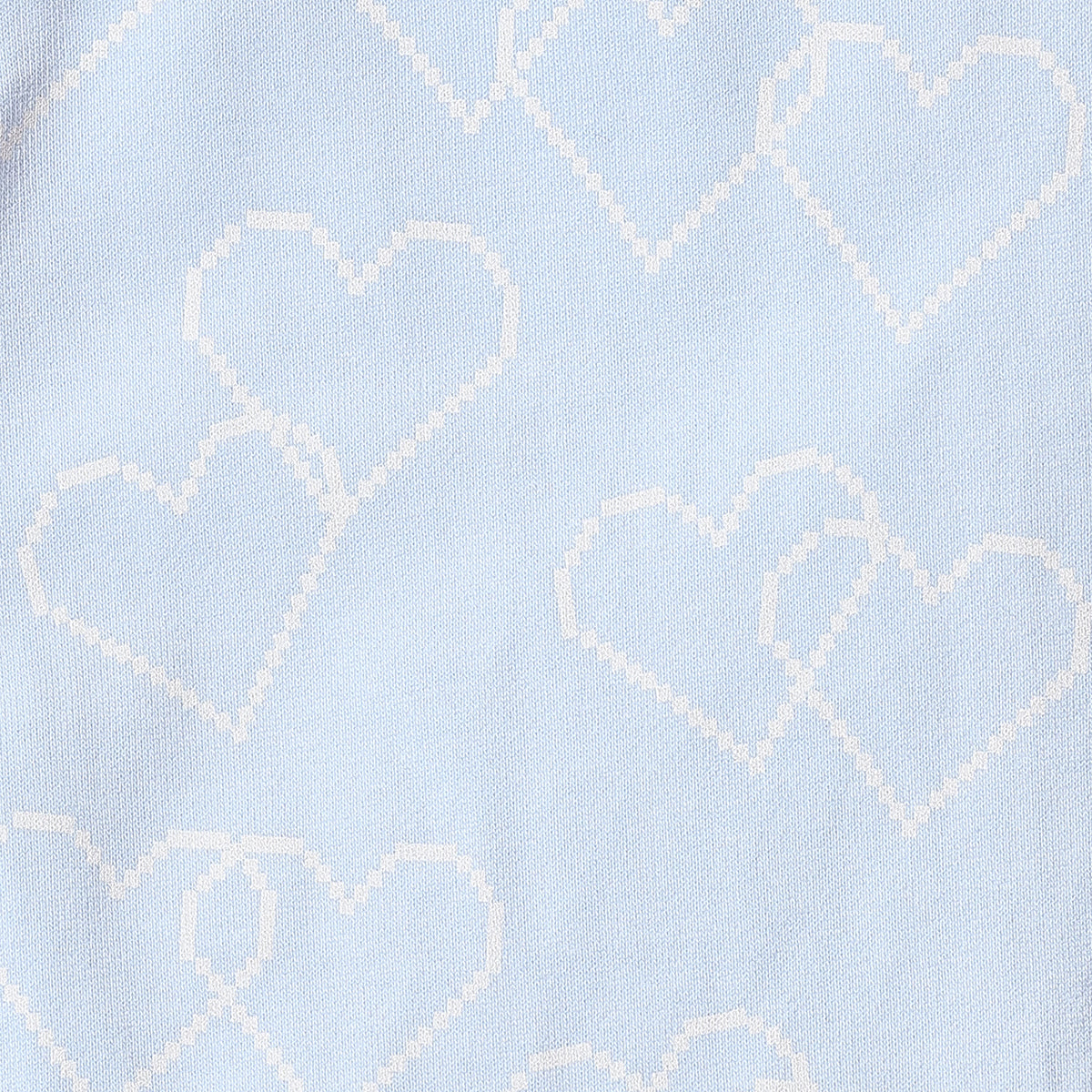 Girls Light Blue Cotton Blend Heart Jogger Pants Drawstring Waist Casual Wear