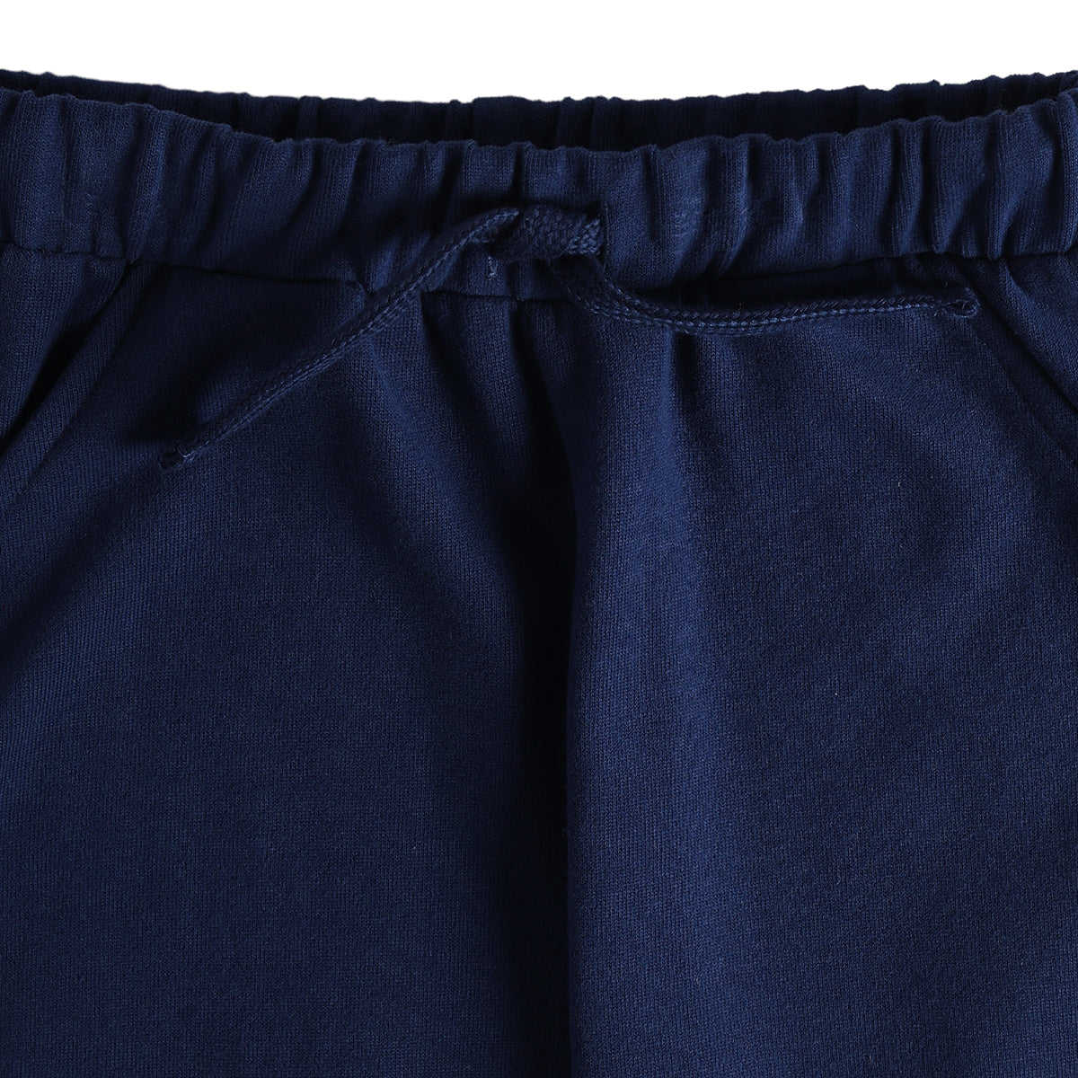 Girls Navy Blue Cotton Blend Joggers Regular Fit Casual Wear