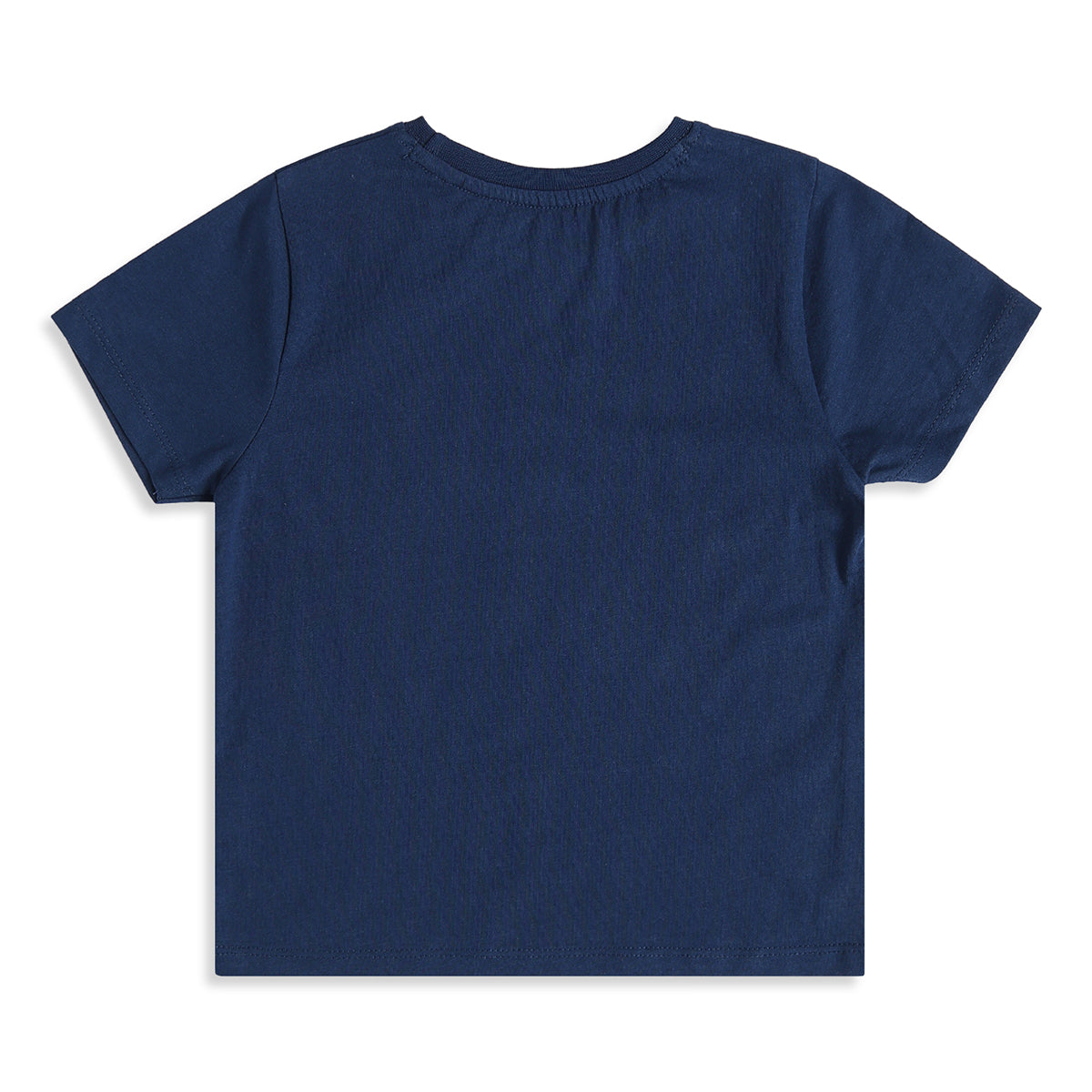 Girls Navy Blue Cotton Slogan Graphic T-Shirt Regular Fit Casual Kids T-Shirt
