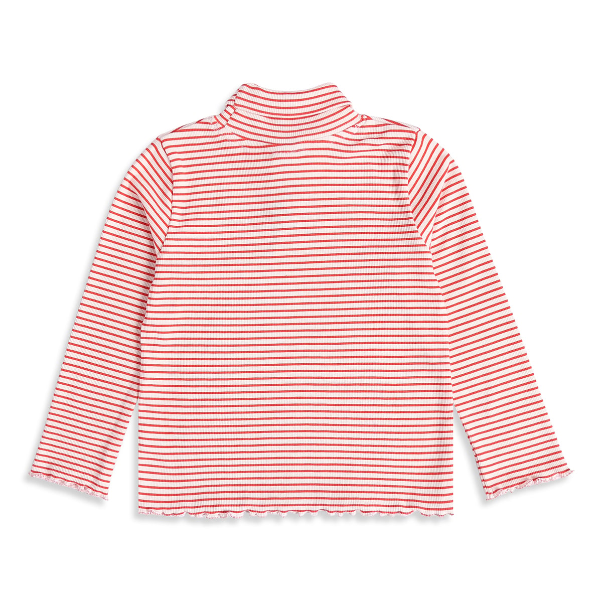 Baby Girls Red and White Striped Floral Embroidered Pinafore Set