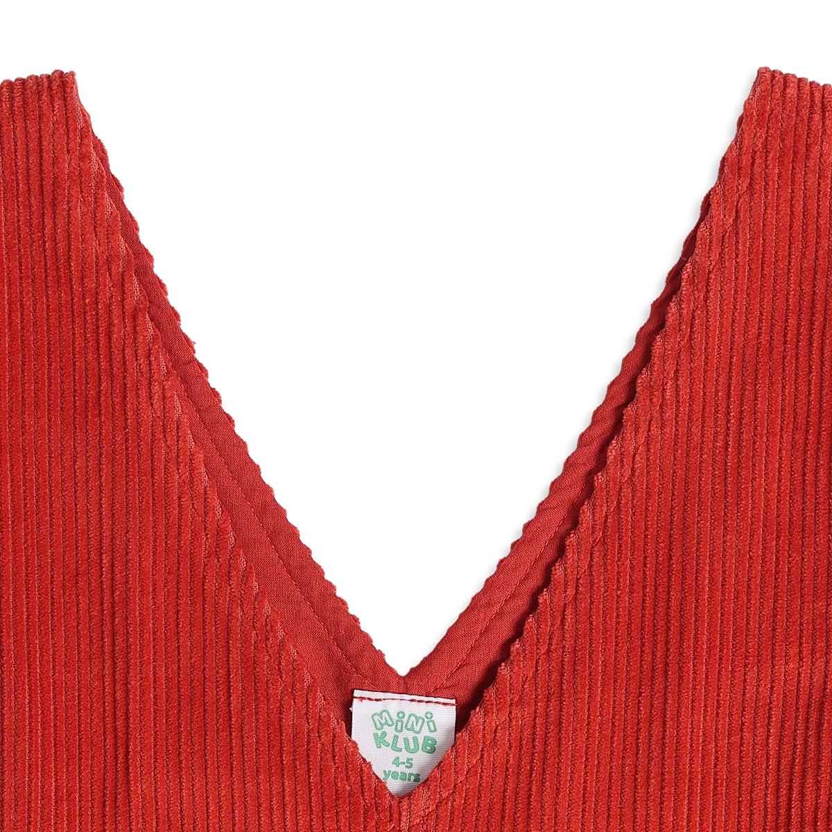 Baby Girls Red and White Striped Floral Embroidered Pinafore Set