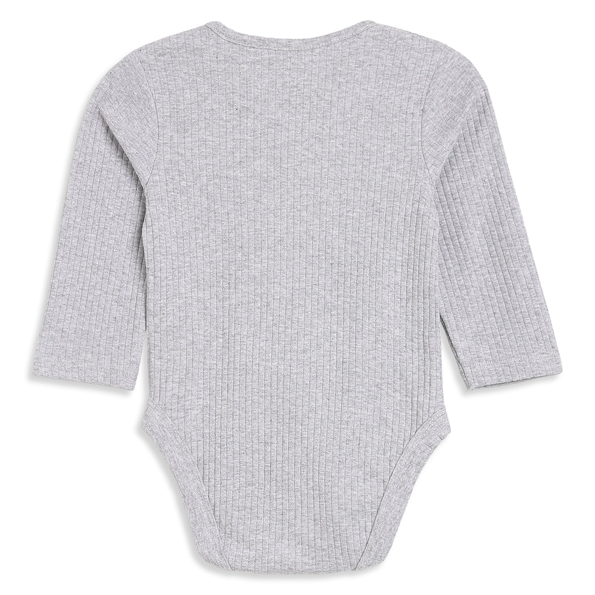 Baby Boys Grey Penguin Print Ribbed Bodysuit for Everyday Wear