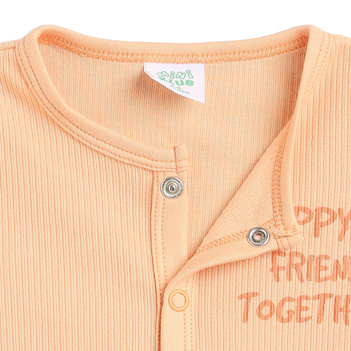 Baby Boys Green and Peach Cotton Front Open Half Sleeve Vest Pack of 2 Everyday Essentials
