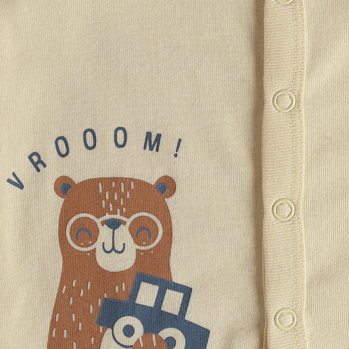 Baby Boys Cream Rust Cotton Front Open Vests Pack of 2 Casual Wear