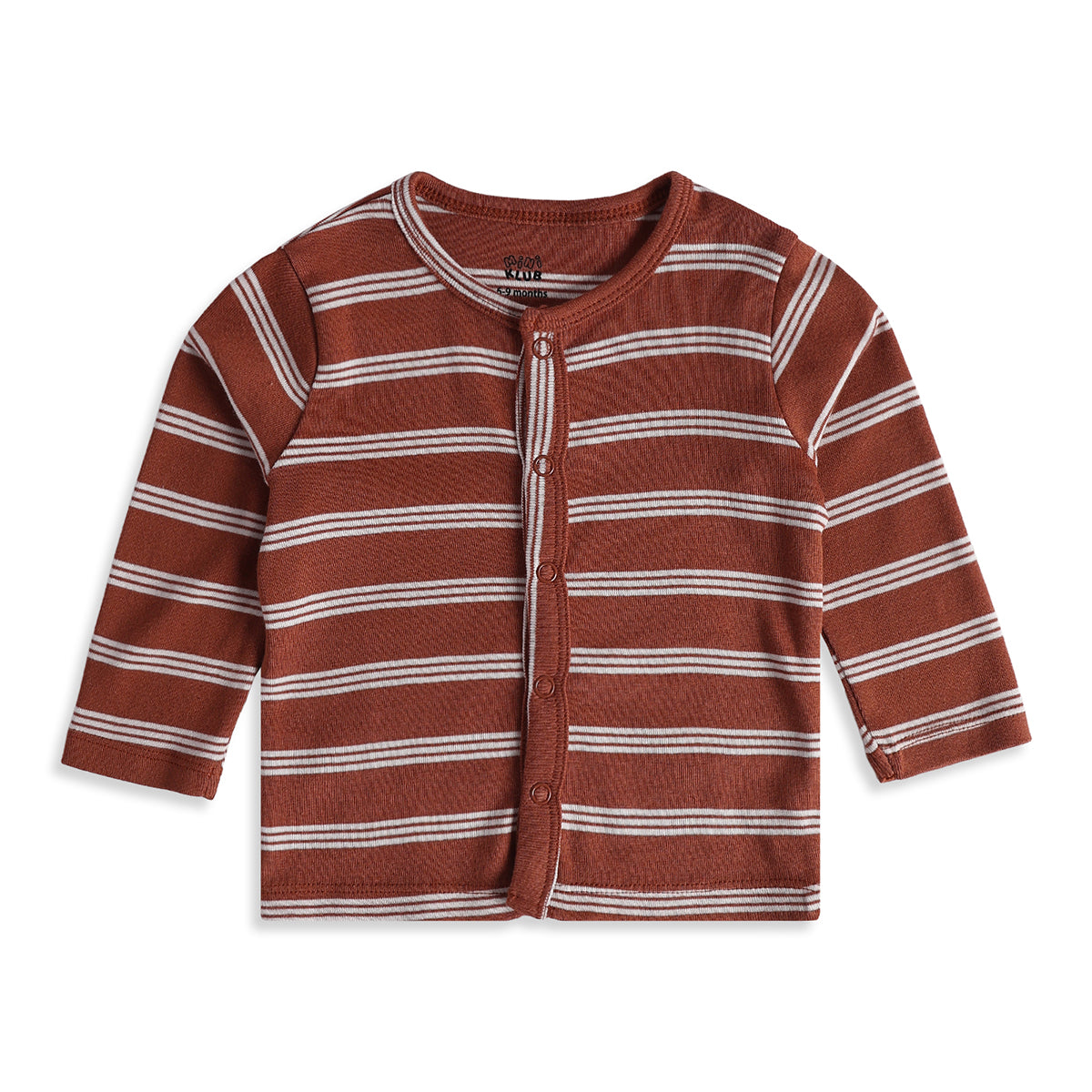 Baby Boys Cream Rust Cotton Front Open Vests Pack of 2 Casual Wear
