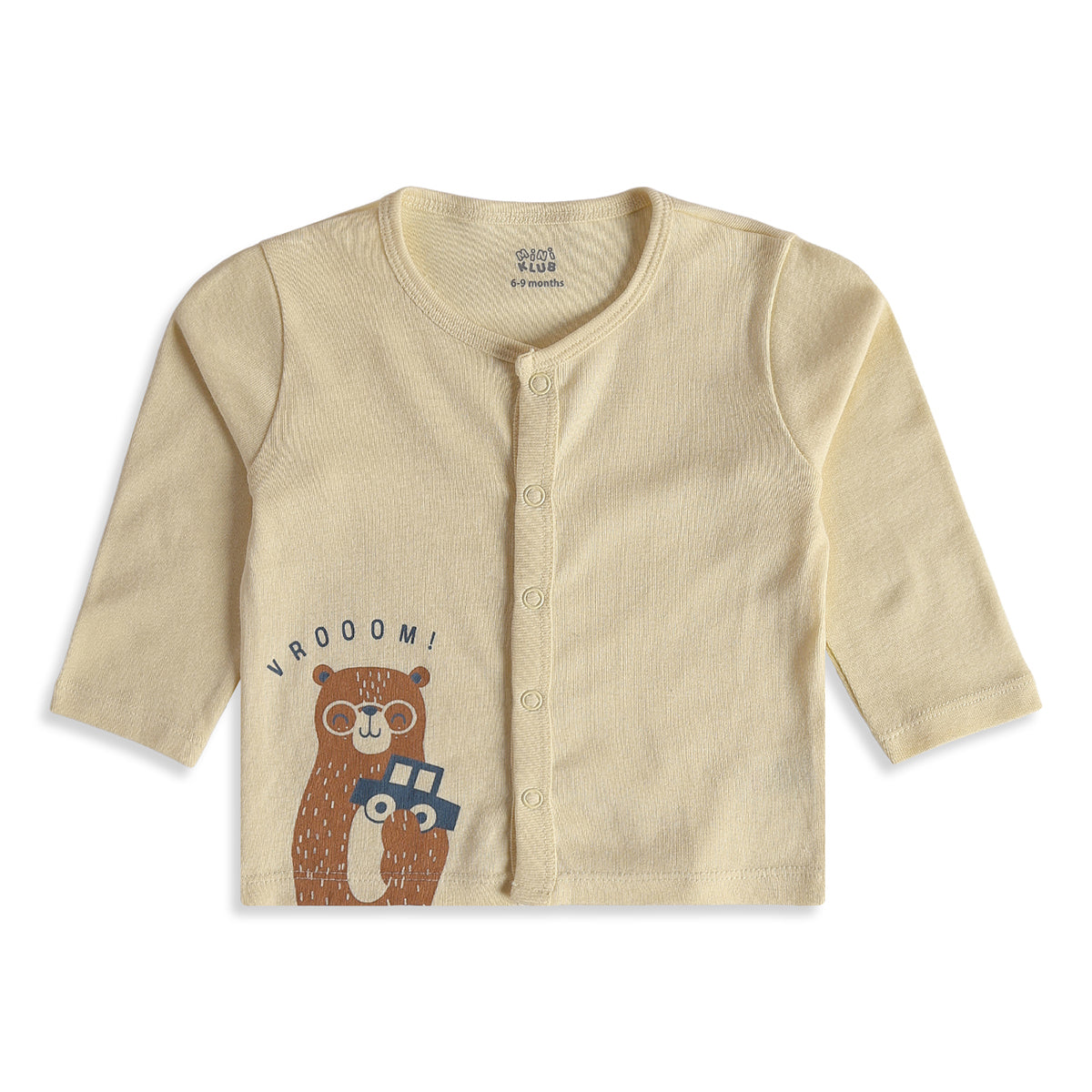 Baby Boys Cream Rust Cotton Front Open Vests Pack of 2 Casual Wear