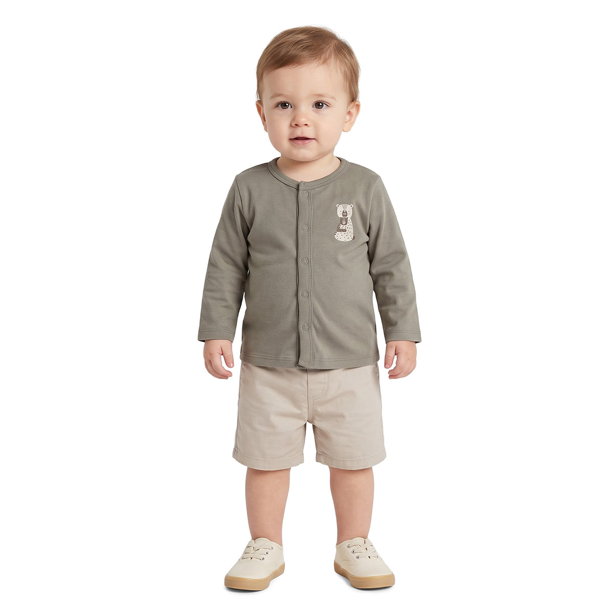 Baby Boys Blue Grey Cotton Front Open Vests Pack of 2 Casual Wear