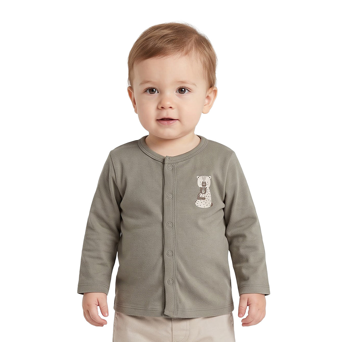 Baby Boys Blue Grey Cotton Front Open Vests Pack of 2 Casual Wear