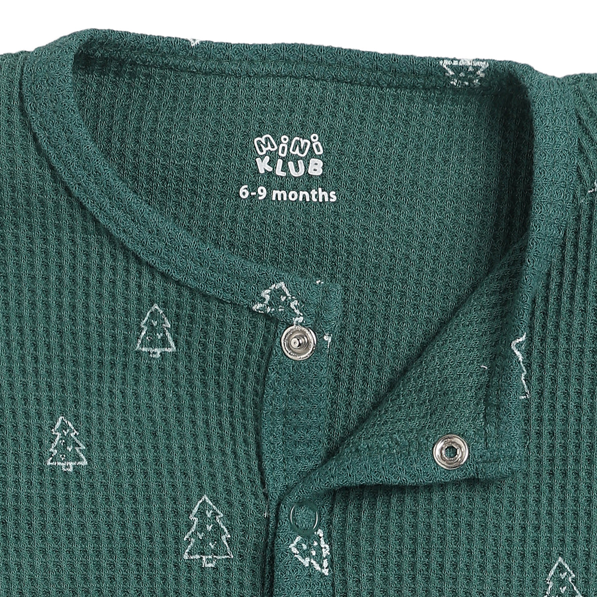 Baby Boys Green Cotton Printed Front Open Vests Pack of 2