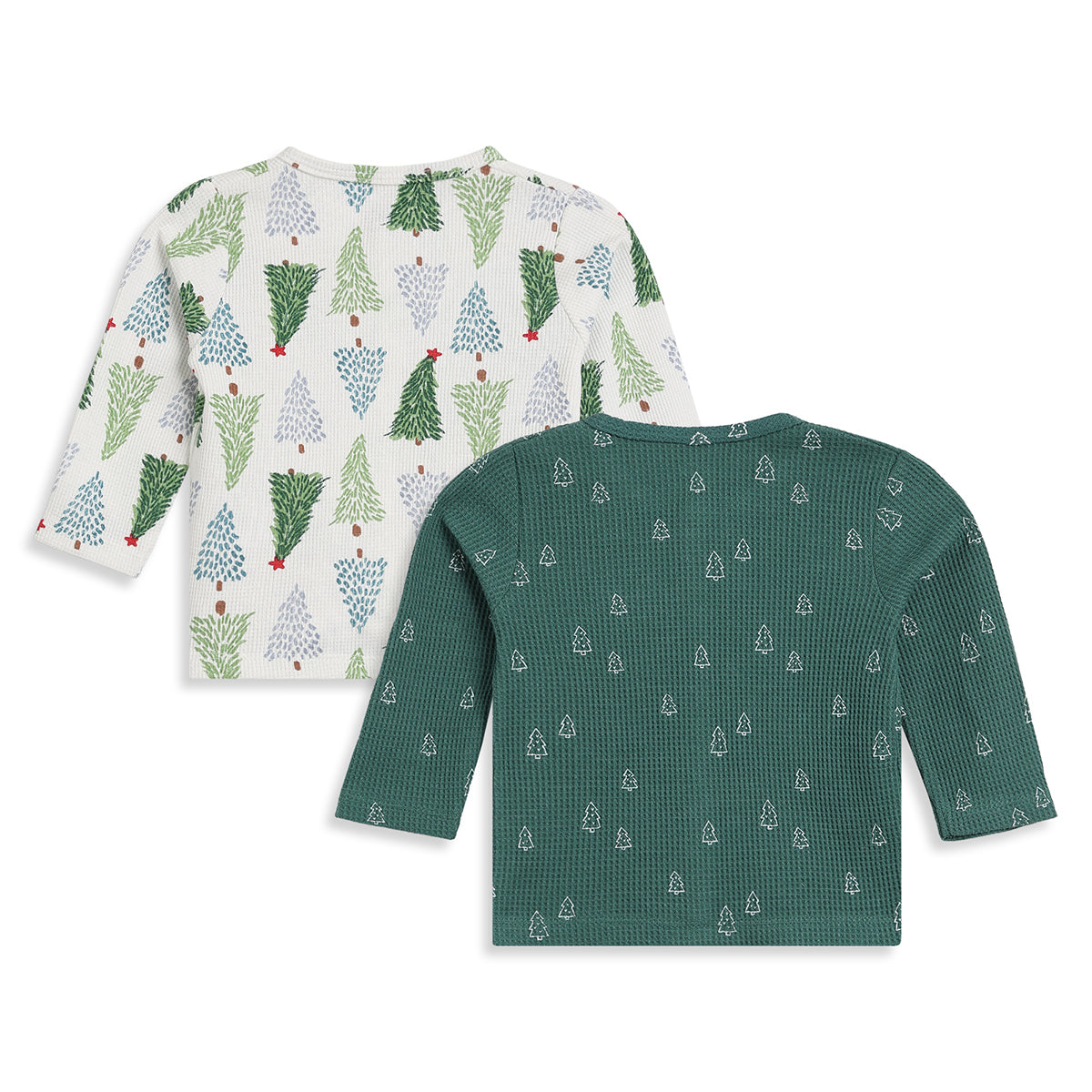 Baby Boys Green Cotton Printed Front Open Vests Pack of 2