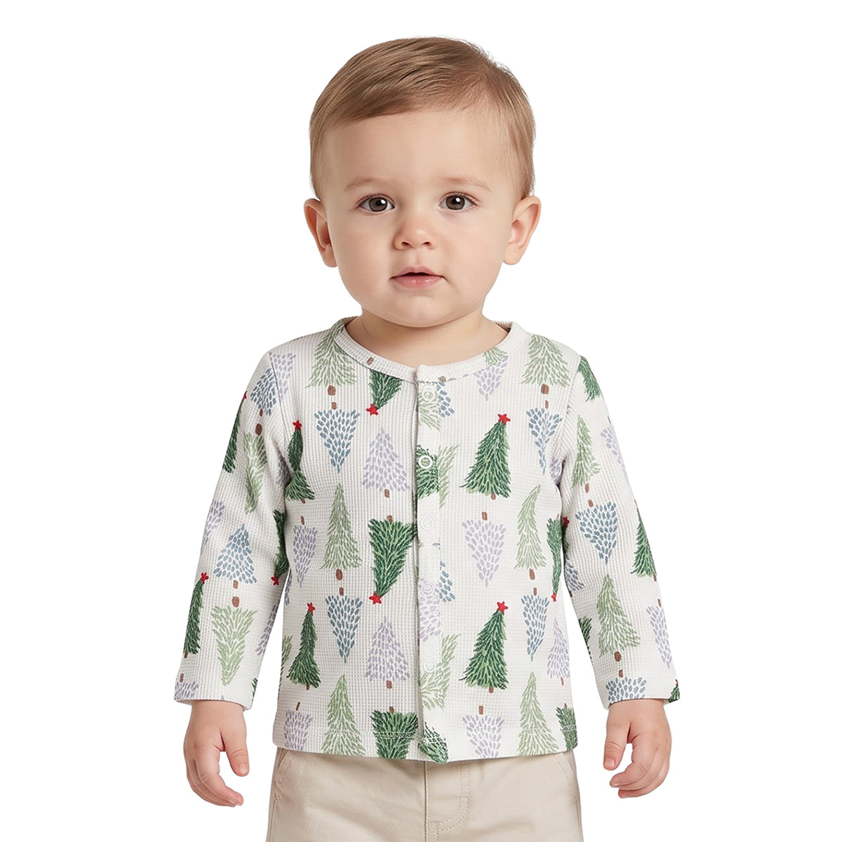 Baby Boys Green Cotton Printed Front Open Vests Pack of 2