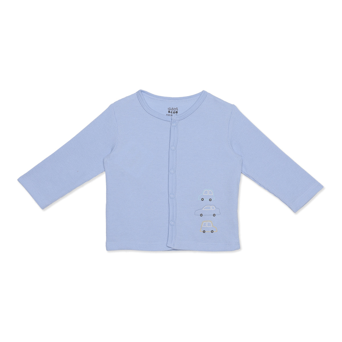 Baby Boys Blue and White Cotton Front Open Vests Pack of 2 Regular Fit Casual Wear