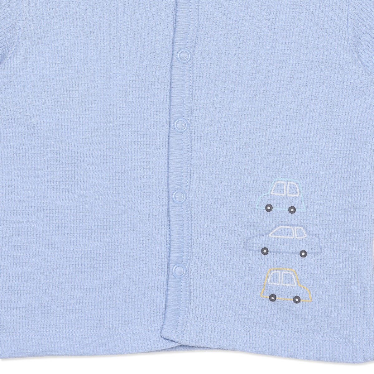 Baby Boys Blue and White Cotton Front Open Vests Pack of 2 Regular Fit Casual Wear