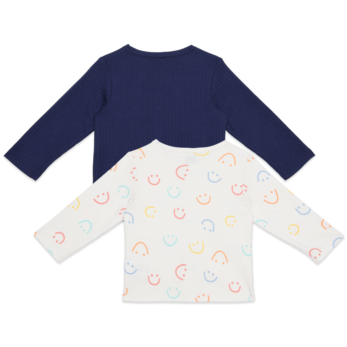 Baby Boys Navy Blue and White Cotton Front Open Vests Pack of 2 Regular Fit Casual Wear