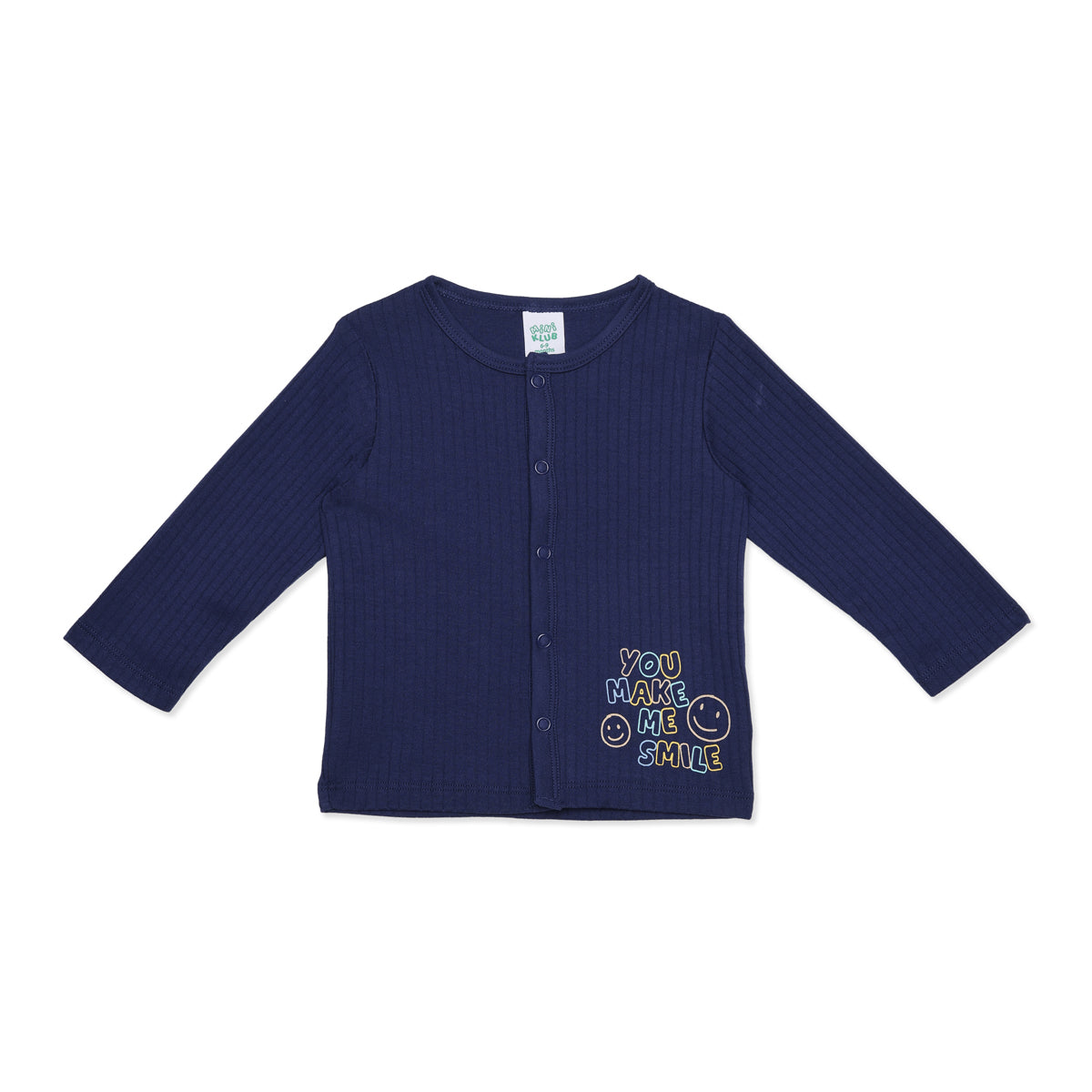 Baby Boys Navy Blue and White Cotton Front Open Vests Pack of 2 Regular Fit Casual Wear