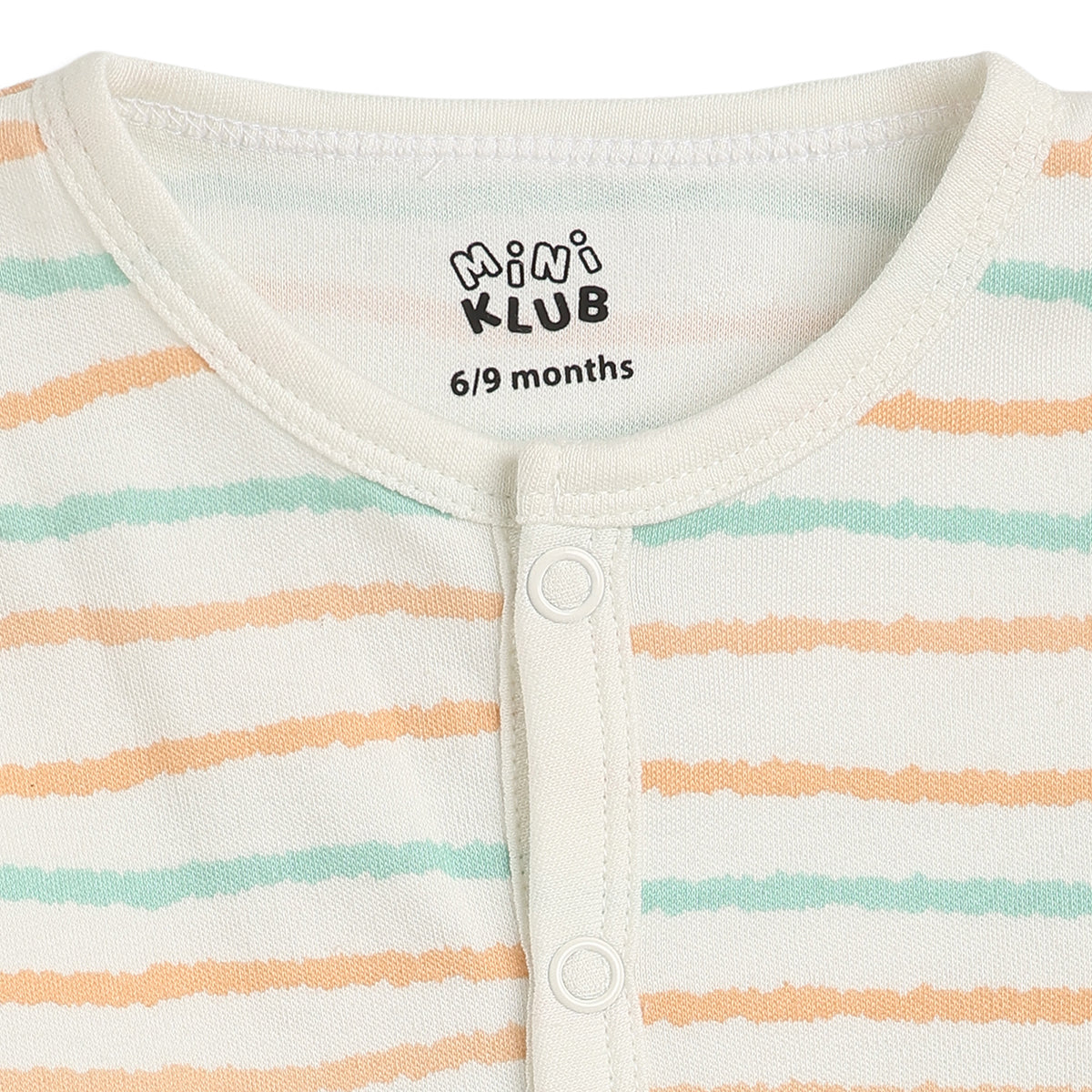 Baby Boys Peach and White Cotton Front Open Full Sleeve Vest Pack of 2 Everyday Essentials
