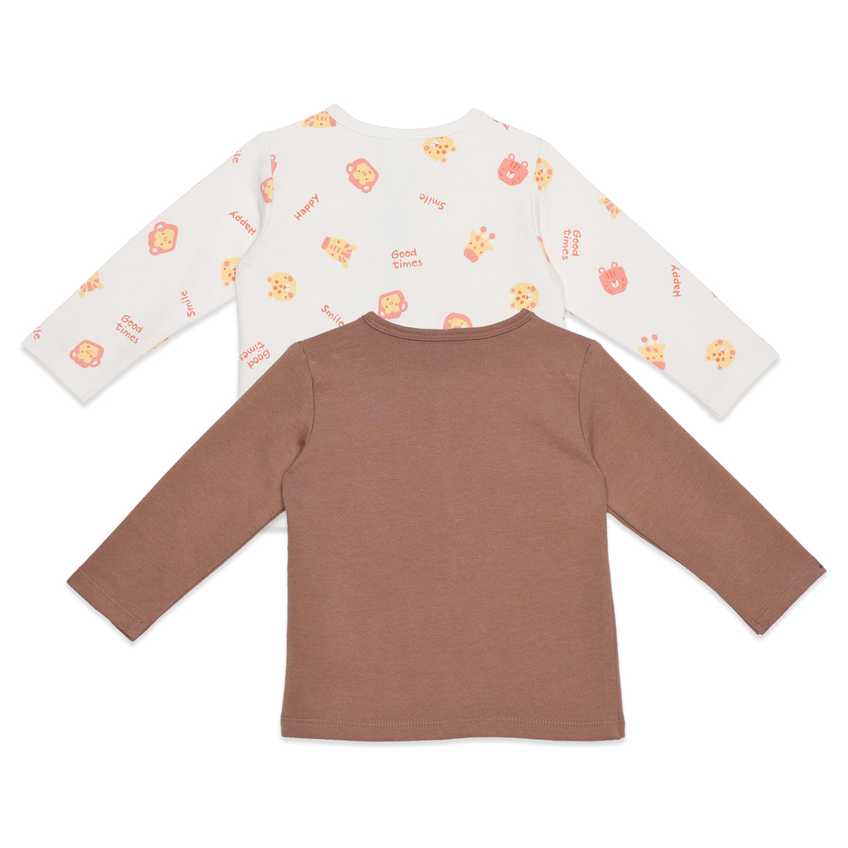 Baby Boys Brown and Cream Cotton Front Open Vests Pack of 2 Regular Fit Casual Wear