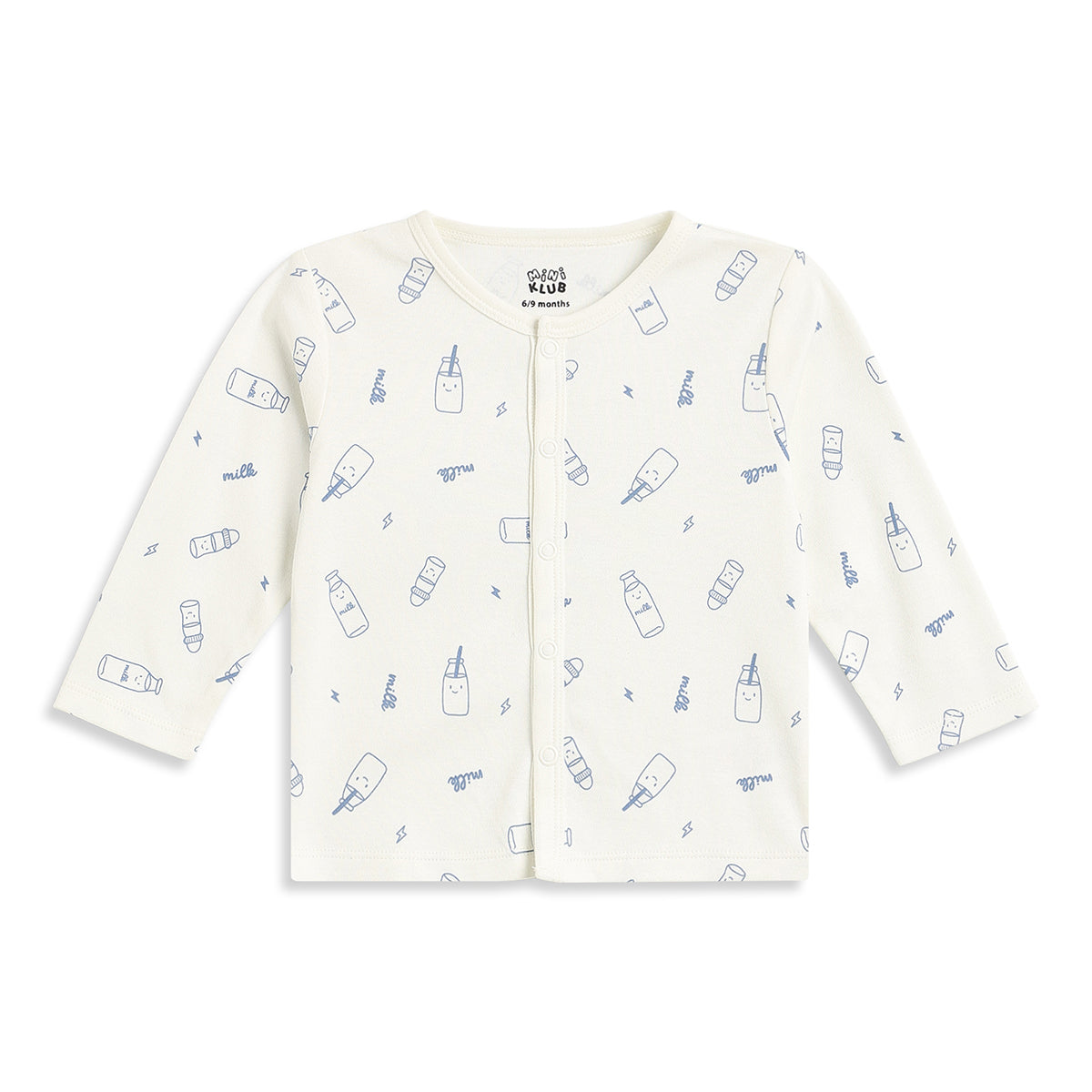 Baby Boys Mint Green and White Cotton Front Open Full Sleeve Vest Pack of 2 Everyday Essentials