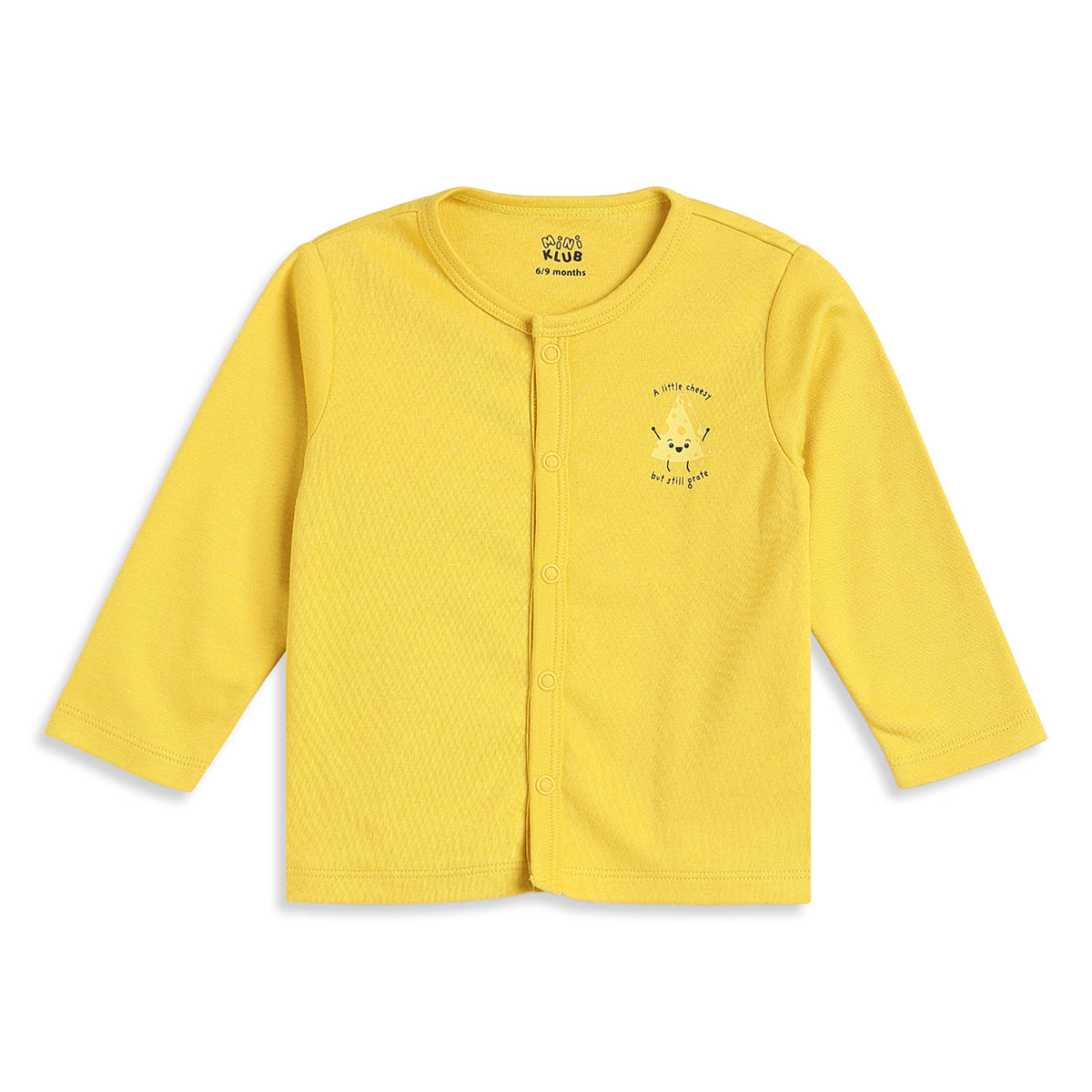 Baby Boys Yellow and Blue Cotton Front Open Full Sleeve Vest Pack of 2 Everyday Essentials